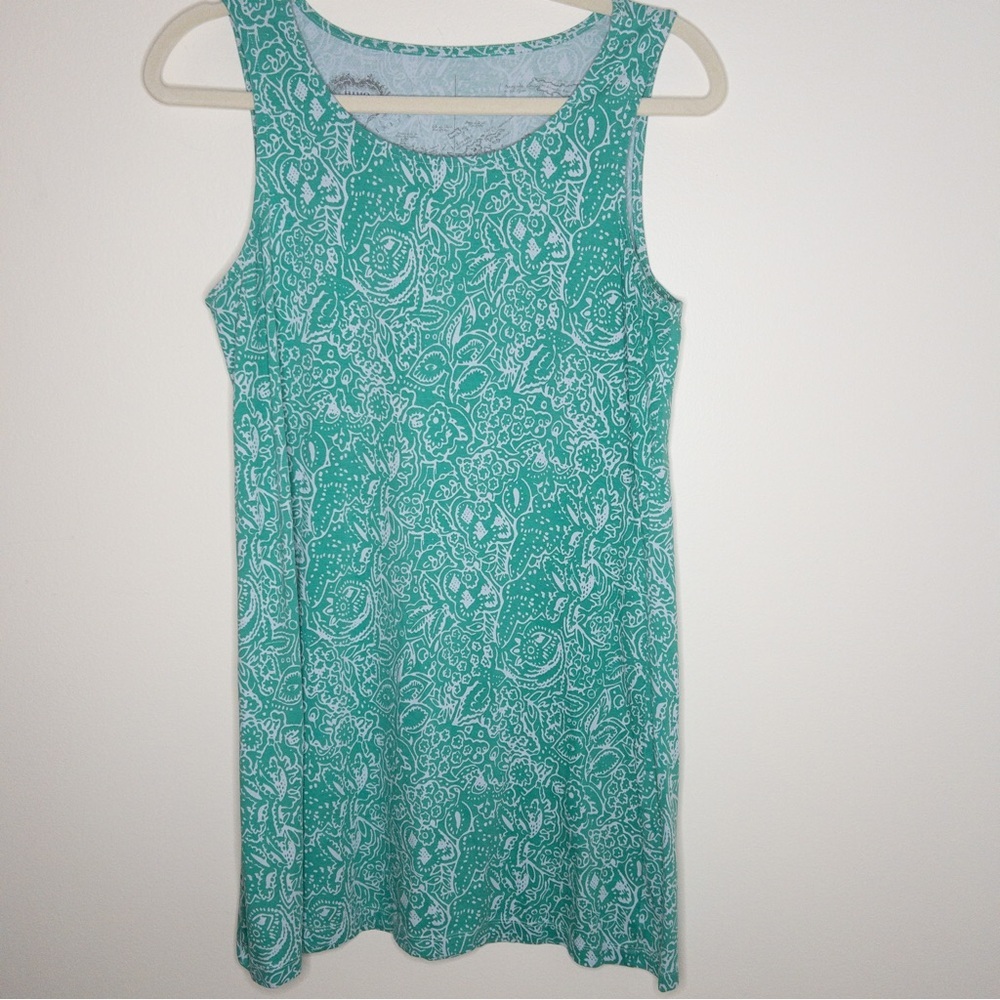 Hiho Abstract Pattern Cotton Sleeveless Shift Dress